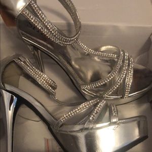 Silver Heels size 9